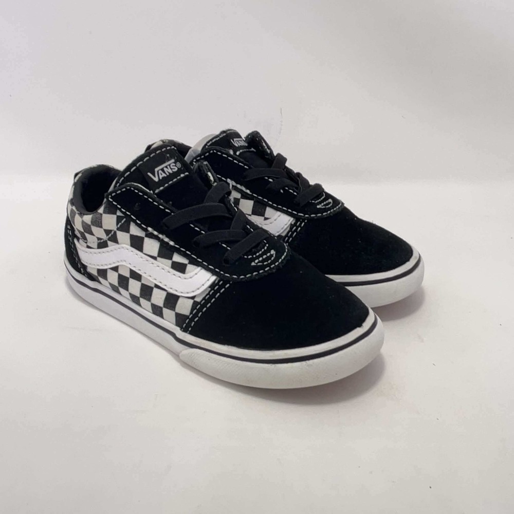 Vans Ward Low Top Checkerboard Black White Toddler Sneakers Size 10 Toddler